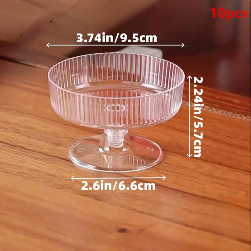 10-Pack BPA-Free Plastic Coupe Glasses | Shatterproof Party Cups