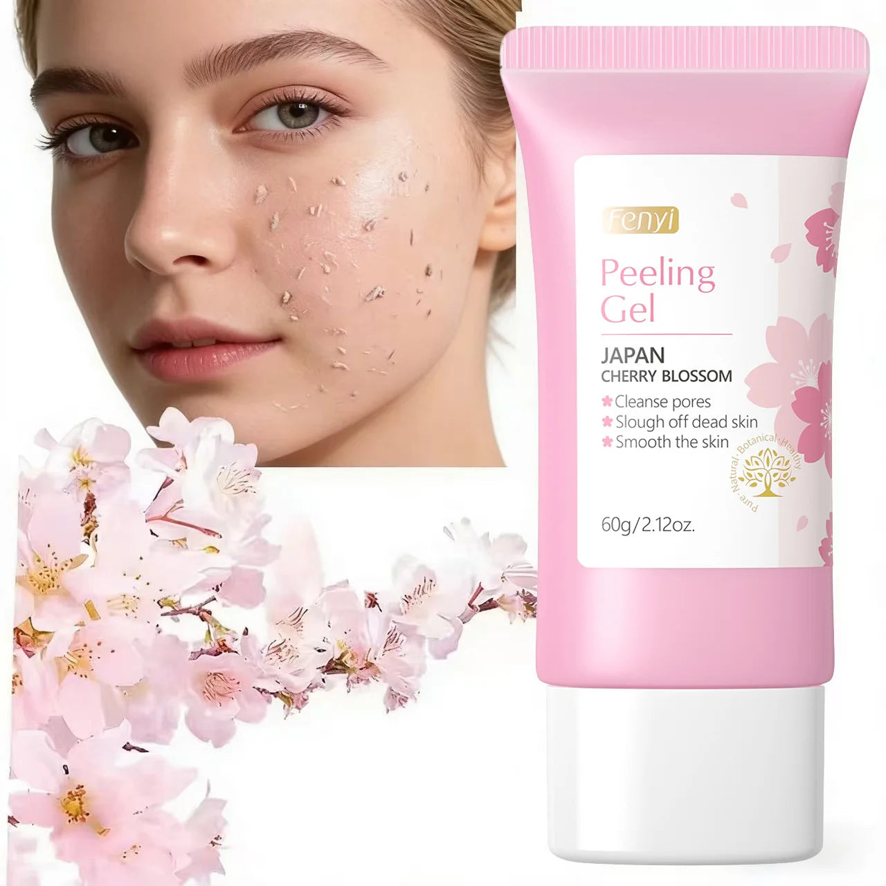 FENYI Cherry Blossom Peeling Gel – Exfoliate & Brighten 60g Facial Peeling Gel Oasis Select