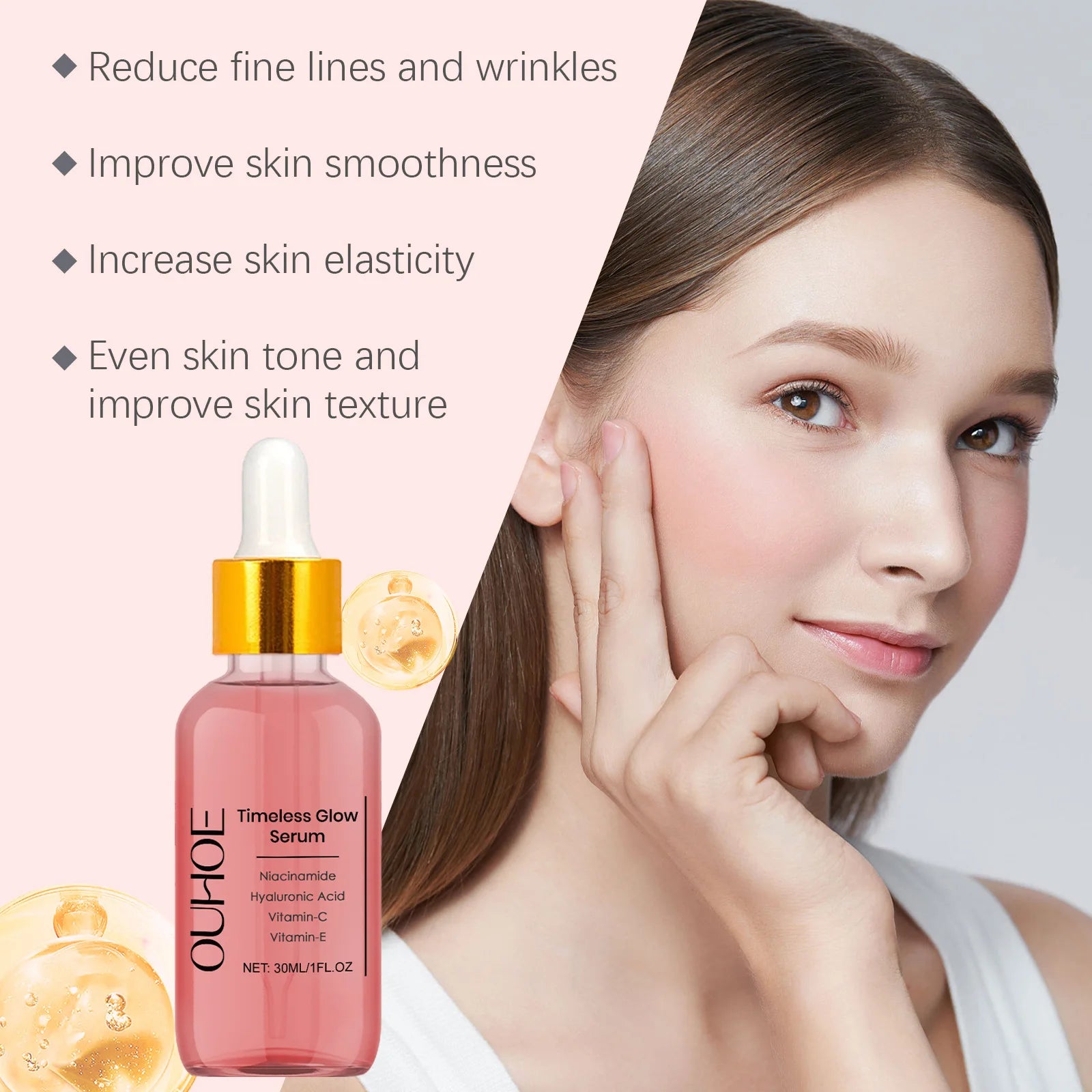 Hyaluronic Acid Firming Serum – Anti-Aging & Brightening 30ml Facial Serum Oasis Select