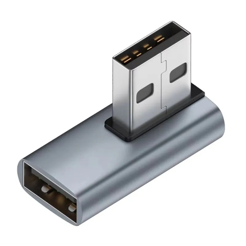 1-5pcs 90 Degree USB to USB Adapter Right Angle USB 3.0 Male to USB Female for Laptop Oasis Select Black