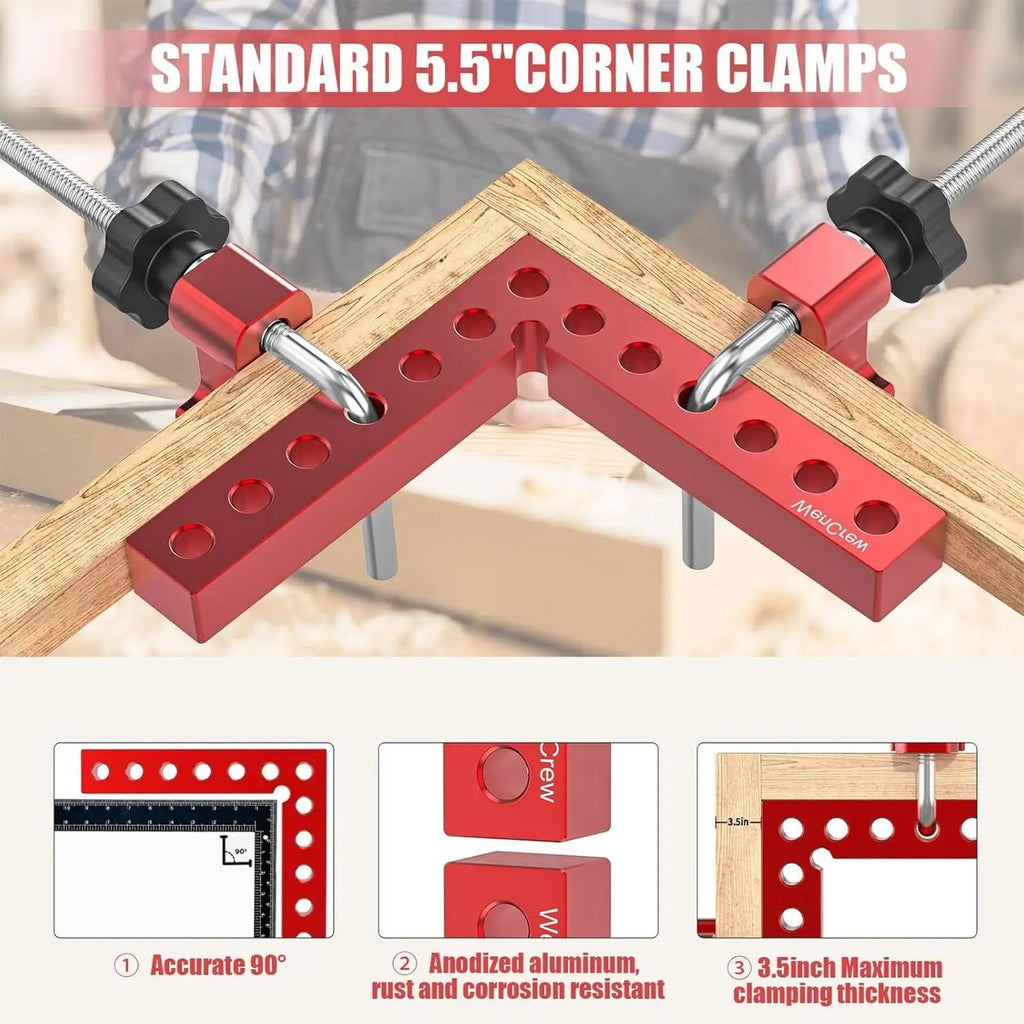 Corner Clamp 90 Degree Aluminum Alloy Metal Corner Clamps For Woodworking Positioning Squares Fixed Right Angle Clamp Hand Tool Oasis Select