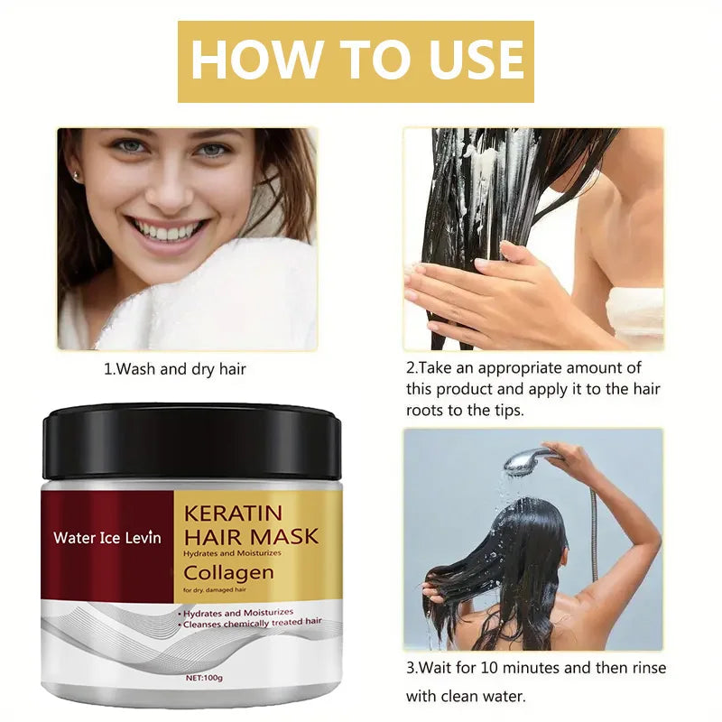 Collagen Keratin Hair Mask – Repair Frizz, Moisturize & Smooth Keratin Hair Mask Oasis Select