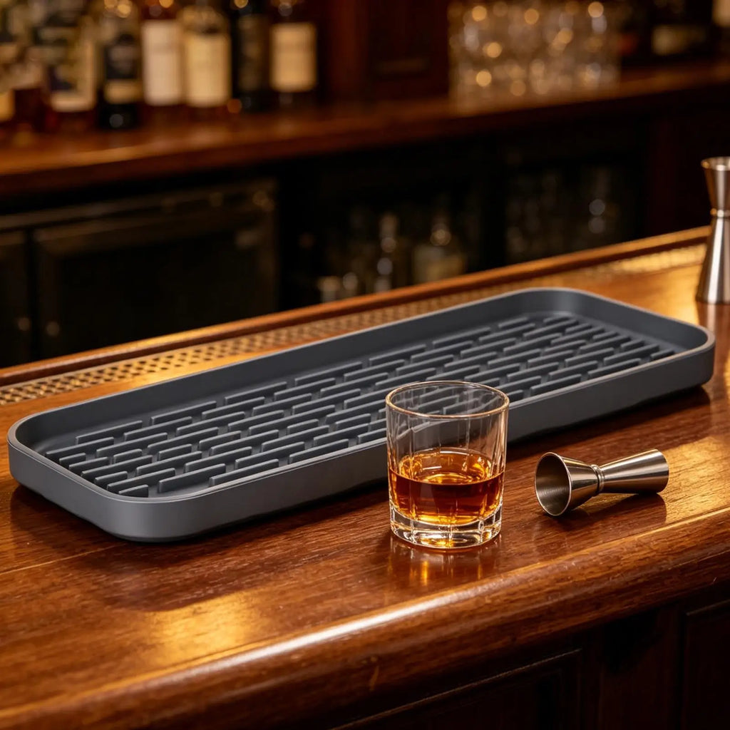 Silicone Drain Tea Coaster Heat Resistant Cup Drying Non-Slip Mat Bathroom Sink Tray Multifunctional Drain Soap Drain Rack Oasis Select