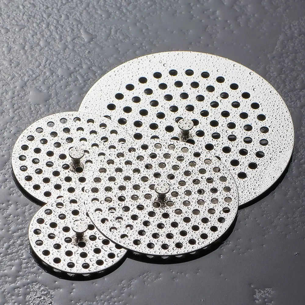 Durable Stainless Steel Floor Drain Net Cover Round Square Shape with Handle Hair Filter Drainage Grille Oasis Select