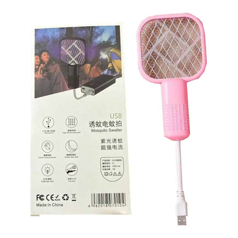 Household Electric Mosquito Killer With UV Purple Light Mini USB Electric Fly Killer Lamp Portable for Car Outdoor Camping Oasis Select Pink