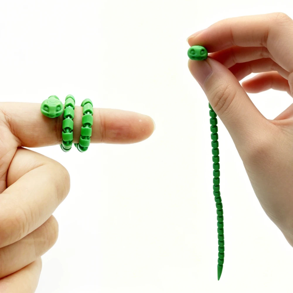 Mini 3D Printed Articulated Snake Toy Flexible Joints Simulated Animal Figurine Desk Decor Stress Relief Fully Articulated Joint Oasis Select