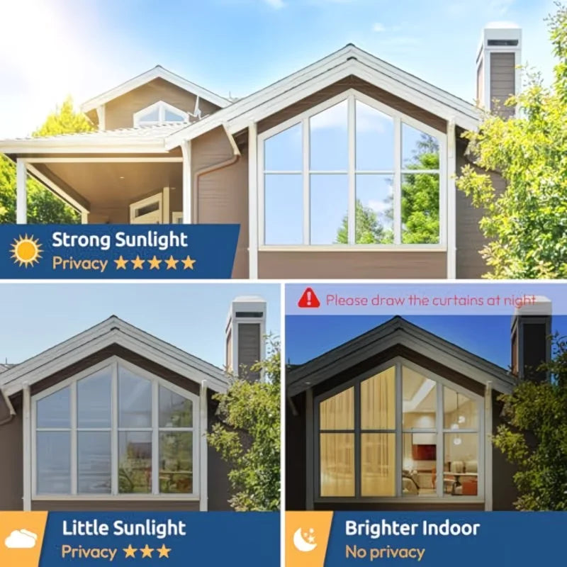 Glass Heat Insulation Film/Window Stickers Sun Protection Heat Insulation Light Blocking Thickened Home Privacy Glass Film. Oasis Select