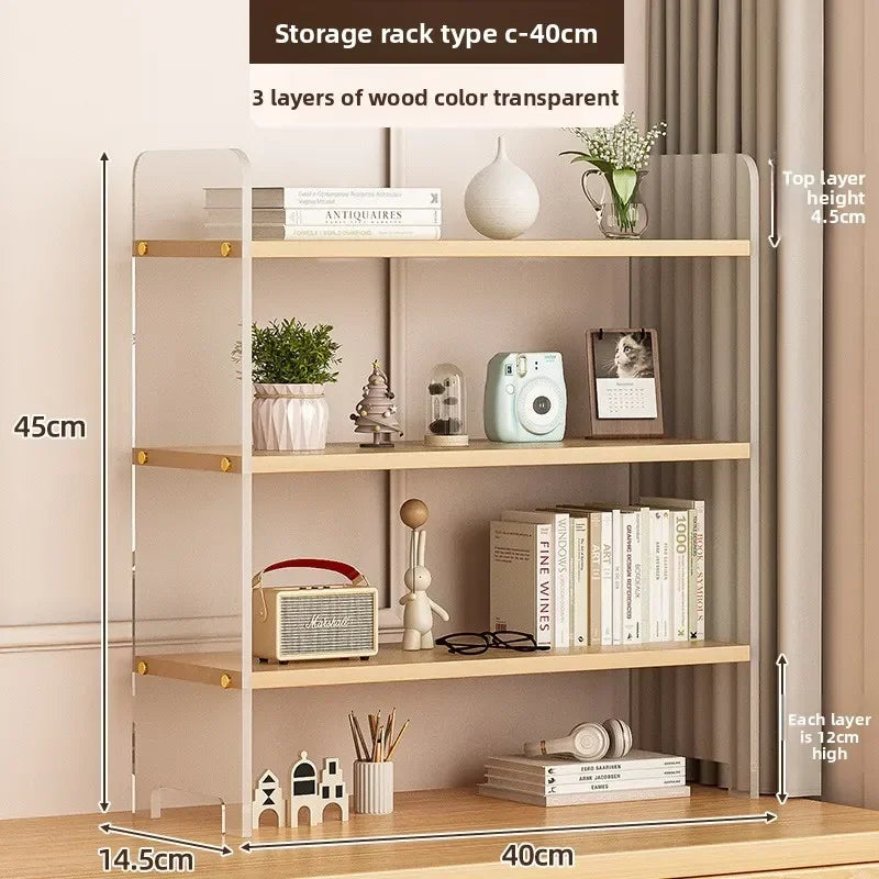 Multi-functional Cosmetics Shelf Desktop Multi-layer Finishing Shelf Multi-layer Shelf Storage Oasis Select Log color 40-3A