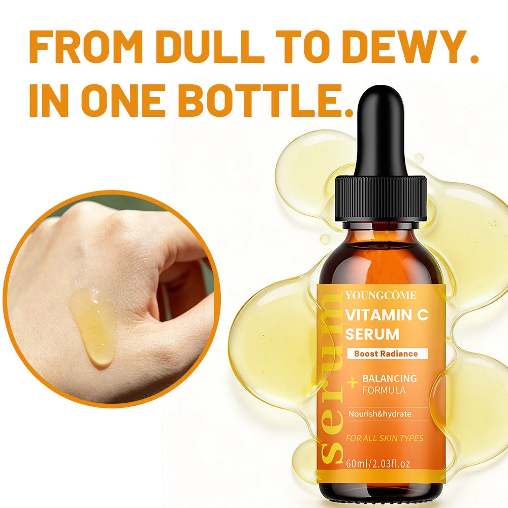 YOUNGCOME Vitamin C Serum, Balancing & Nourishing Daily Hydration Treatment, Glow-Boosting Essence for All Skin Types 40/60ml Oasis Select
