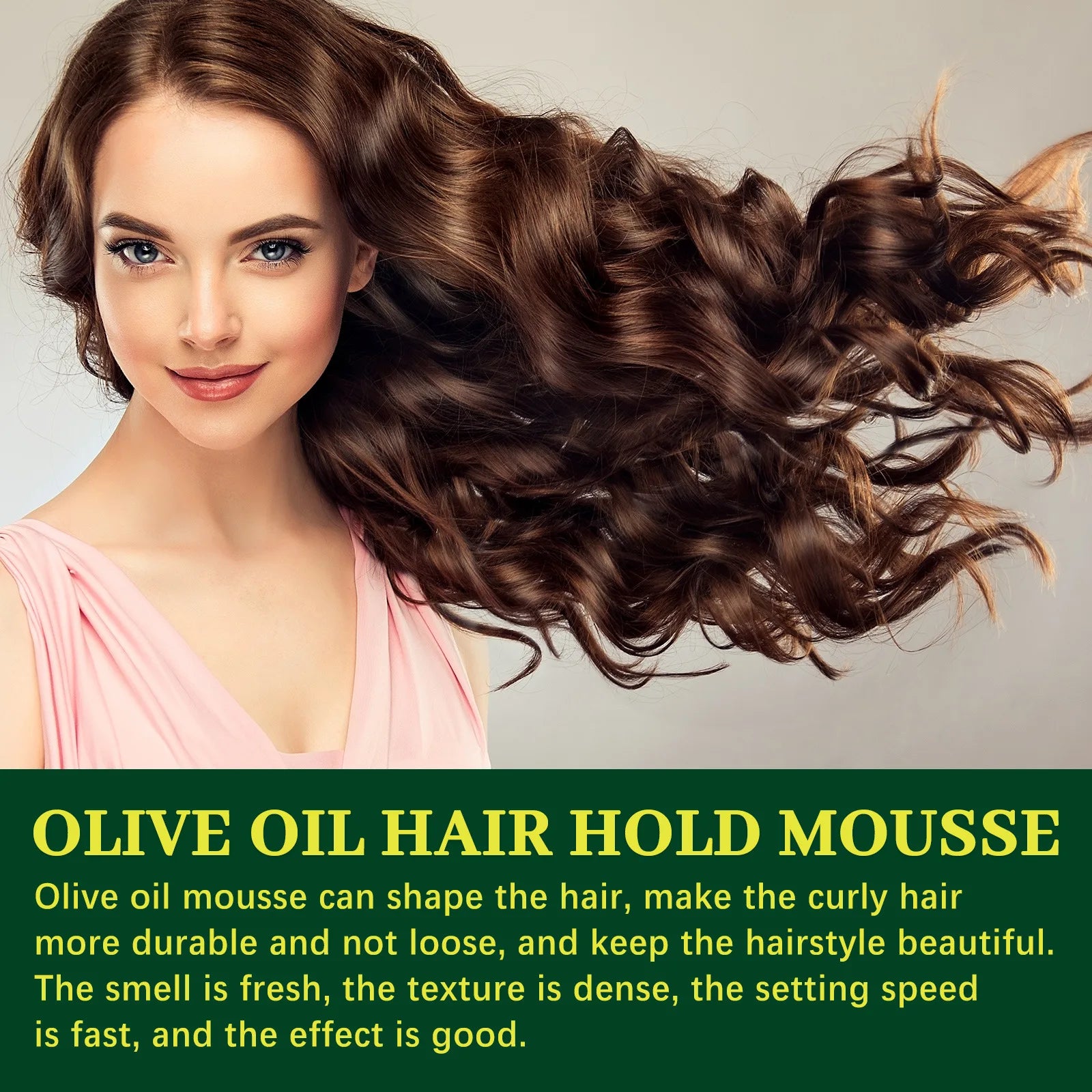 EELHOE Olive Oil Hair Mousse – Anti-Frizz & Volumizing Hair Styling Mousse Oasis Select