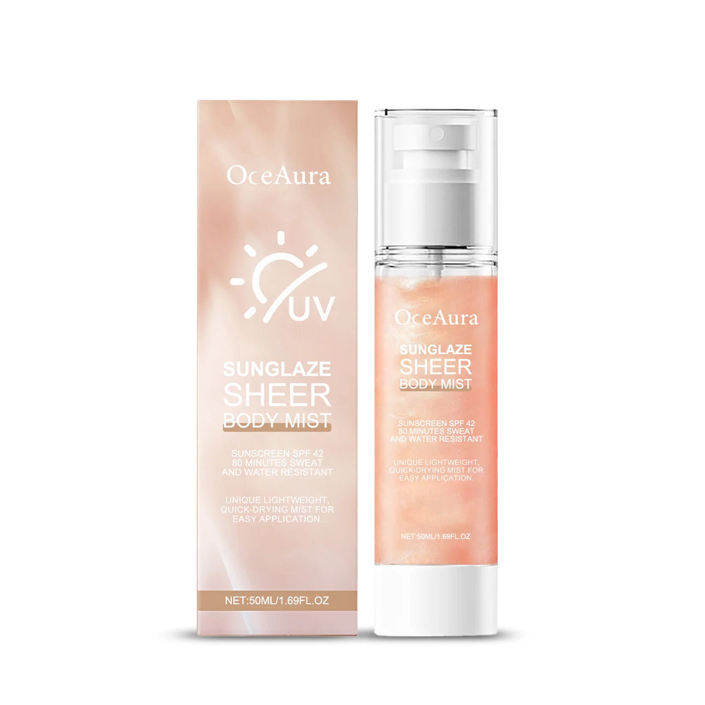 OceAura SPF 42 Sunscreen Spray – UV Protection Body Mist Sunscreen Spray Oasis Select C boxed
