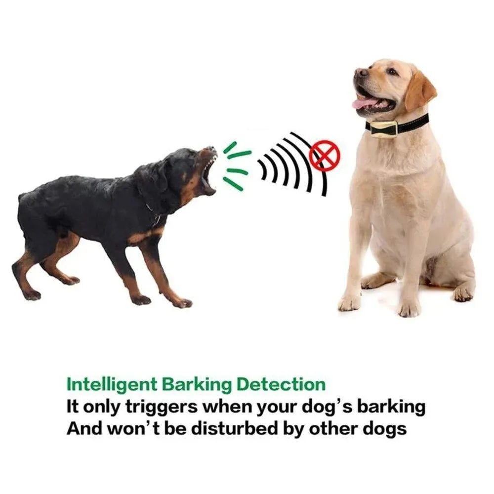 Ultrasonic Anti-Bark Dog Training Collar | Waterproof & USB