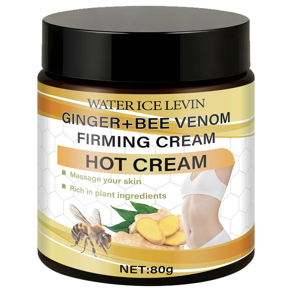 Ginger & Bee Venom Hot Firming Cream – Pre-Workout Body Lotion Body Firming Cream Oasis Select black 80g