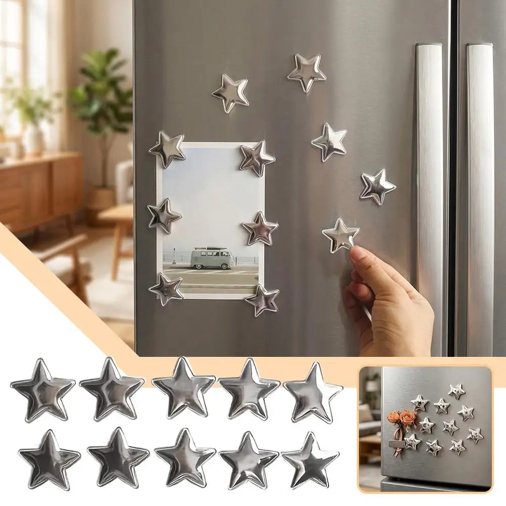 2.4CM 10/20pcs Creative Star Magnetic Refrigerator Patch For Photo Wall Mounting Entry Door Magnetic Sticker Home Decoration Oasis Select