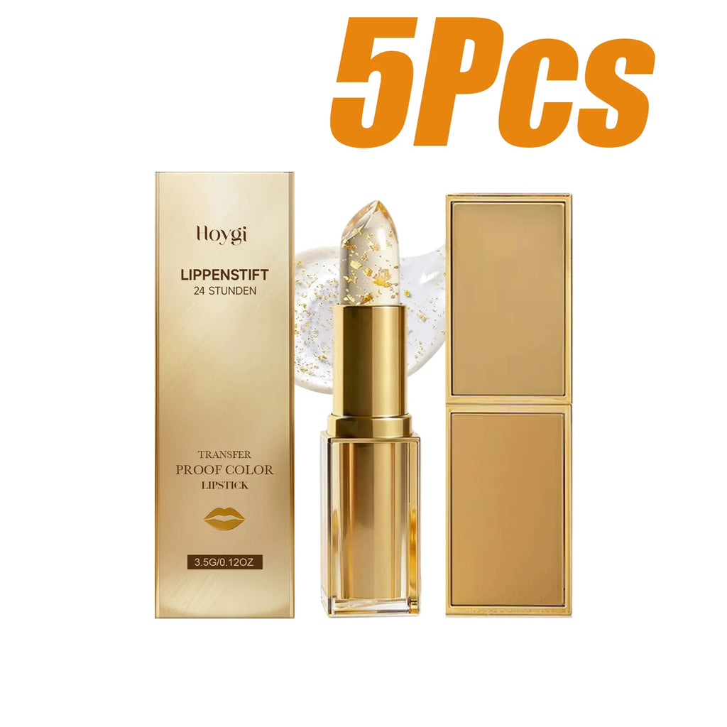 Hoygi Gold Foil Color-Changing Lip Balm – Moisturizing Color-Changing Lip Balm Oasis Select 5Pcs