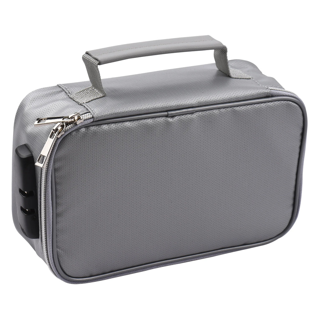 Fireproof File Document Bag Safety Organizer with 3-Digit Lock Zipper Closure Fire & Water Resistant Pouch Multi-Layer Card Case Oasis Select DARK GRAY