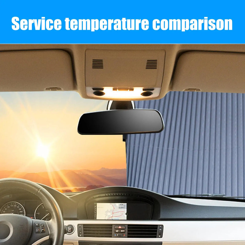 Retractable Car Curtains Retractable Windshield Sun Shade Extra Large Sunshade for Front Rear Windows Magnetic Privacy Car Cover Oasis Select