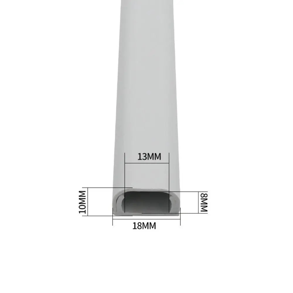 Self-Adhesive Floor Cord Cover Anti-extrusion Cord Protector Extension Wiring Duct Protector Wire Organizer Electric Wire Slot Oasis Select White