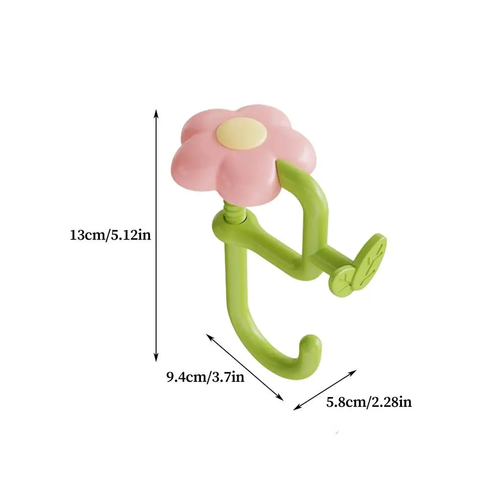 1PC Table Hook Side Hanging Bag Desk Side Backpack Hook Portable Desk Side Hanging Bag Artifact No Drilling Detachable Hooks Oasis Select Pink 1PC