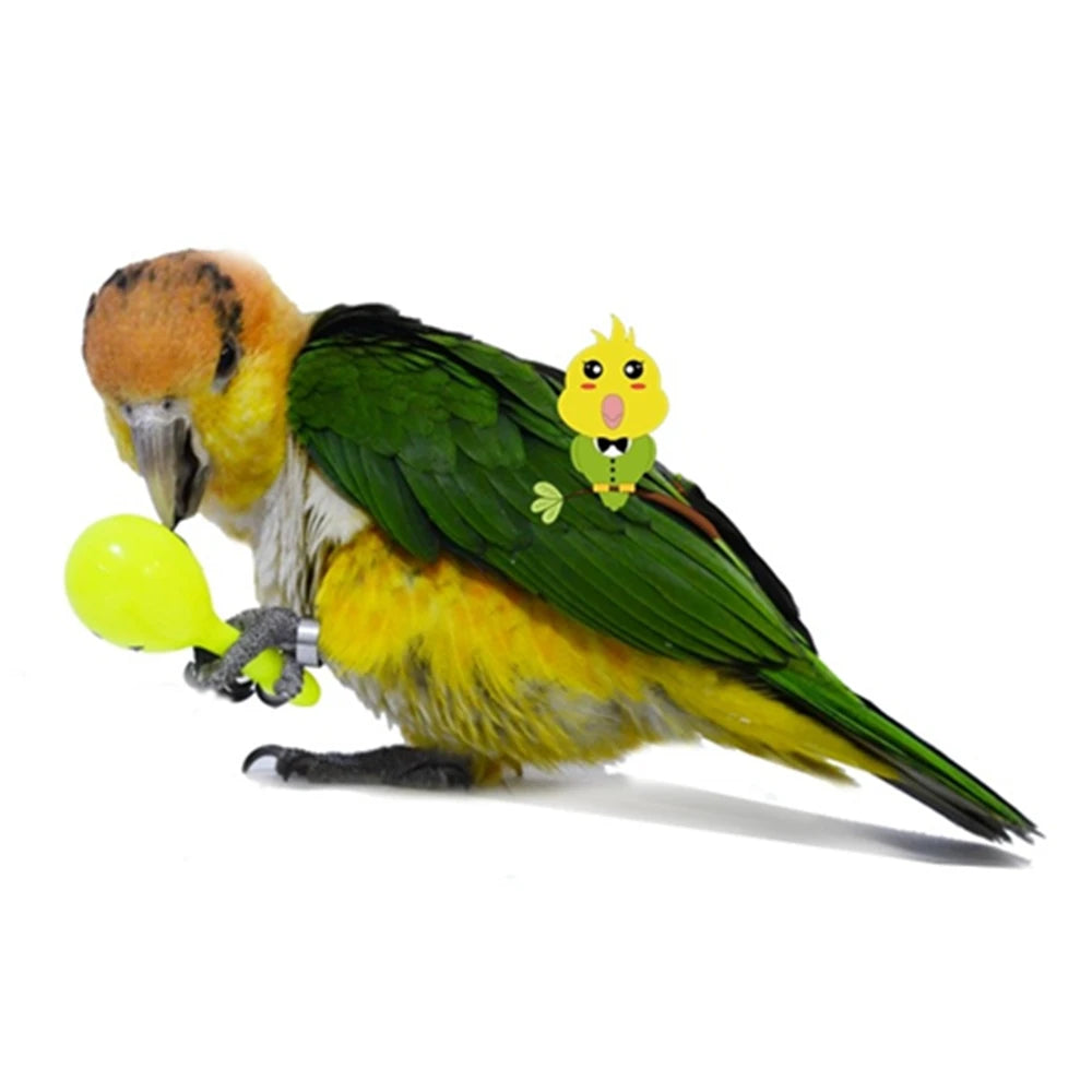 3pcs Bird Toys Parrot Rattle Bell Sand Hammer Maracas Bird Bite Wisdom Interactive Training Toy Pet Bird Toys Color Random Oasis Select