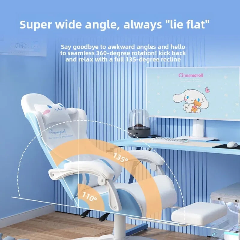 Computer chair household e-sports chair girls bedroom live streaming host chair live game sedentary lifting backrest seat Oasis Select
