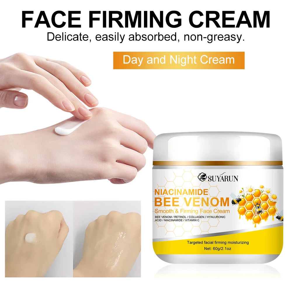 SUYARUN Niacinamide & Bee Venom Face Cream - Anti-Aging Brightening Moisturizer, Tightening Skin Care for Women & Men. Oasis Select