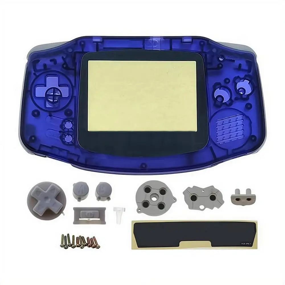 Full Housing Shell Replacement for Game Boy Advance GBA Clear Transparent Custom Case Cover Buttons Screws Full Set DIY Repair Oasis Select