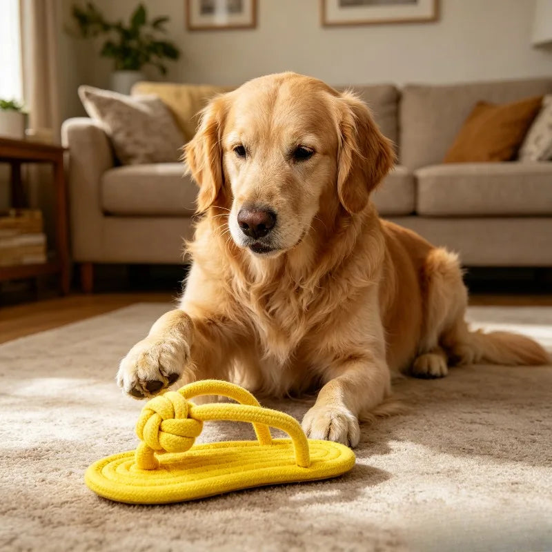 Fun Dog Bite Toy Slipper Strap Toys for Small Large Dog Pets Teeth Training Teeth Grinding Toys Interactive Dog Toys Oasis Select