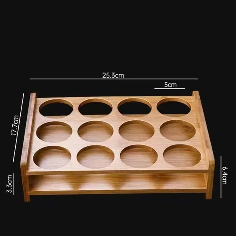 LIKE WISH 2X Shot Glasses Set Shot Glass Tray Holder With 12 Holes Serving Stand For Tequila Whiskey Brandy-Party Club Bar Oasis Select