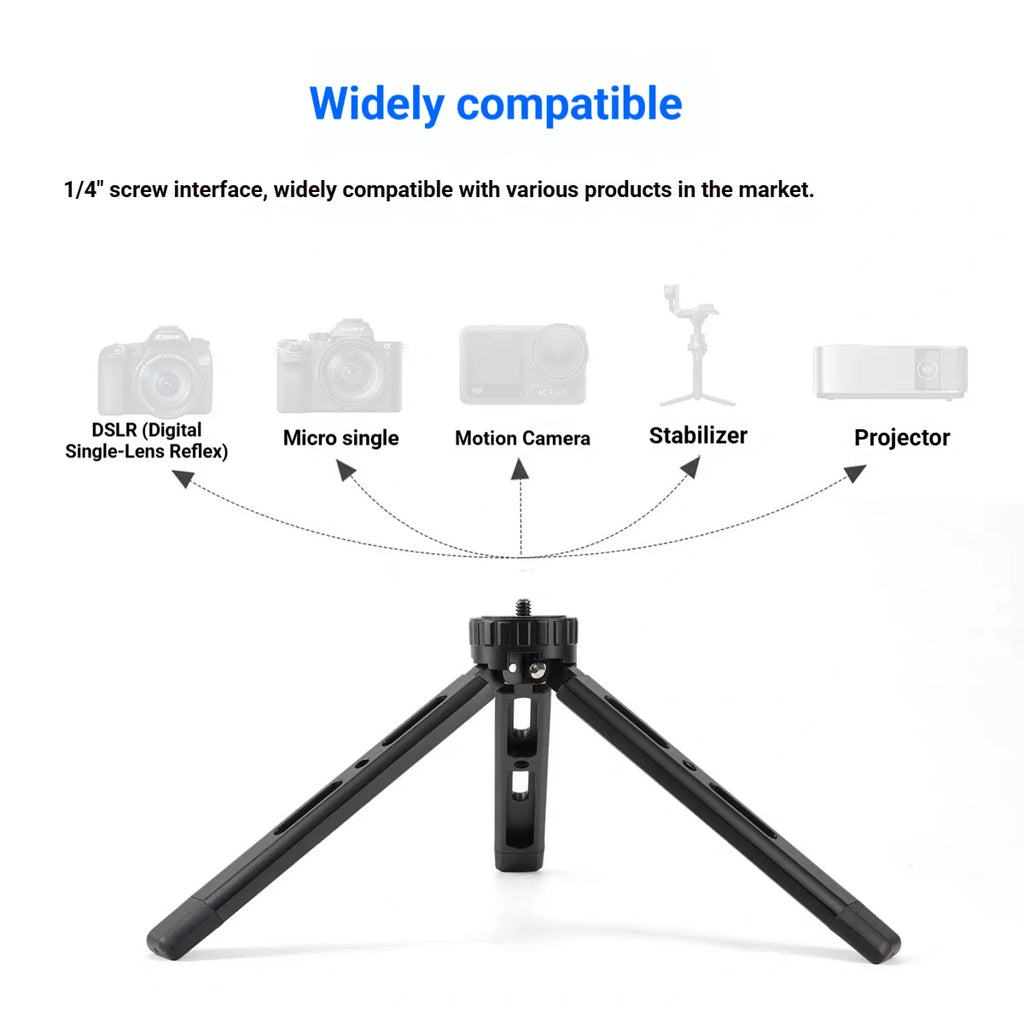 Mini Metal Alloy Tripod for DJI, Insta360 & GoPro Cameras