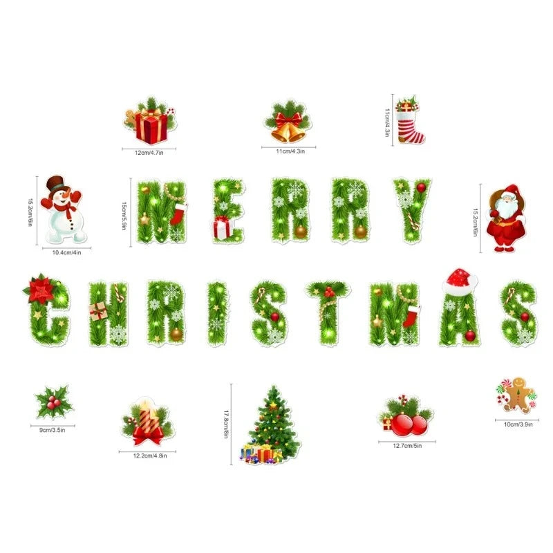 Christmas Magnetic Refrigerator Garage Door Car Body Decoration Festive Atmosphere Christmas Home Decoration Oasis Select