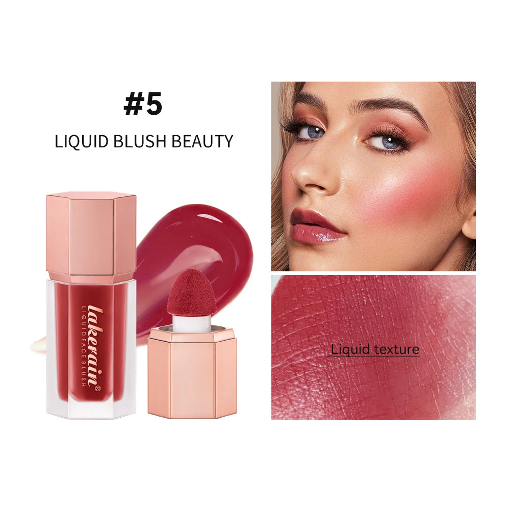 Lakerain Liquid Blush Waterproof & Sweat-proof Creamy Texture Pink Blush Long-lasting Light Natural Matte Velvet Matte Makeup Oasis Select 05