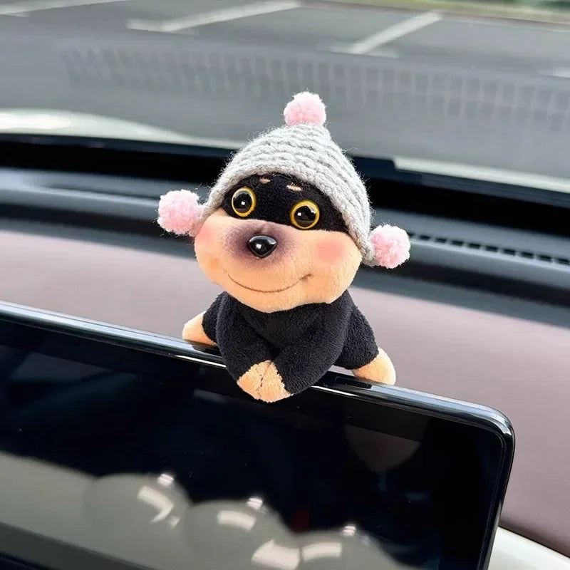 New Car Decor Bee Dog Doll Cars Central Control Screen Display Ornaments Screen Decoration Car Interior DecorAccessories Oasis Select Style6