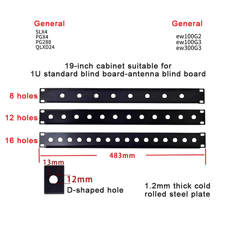 SLX4 PGX4 PG288 EW100G2 G3 Wireless Microphone Rack Mounting Bracket Kits For Sennheiser Shure Micro Receiver Oasis Select