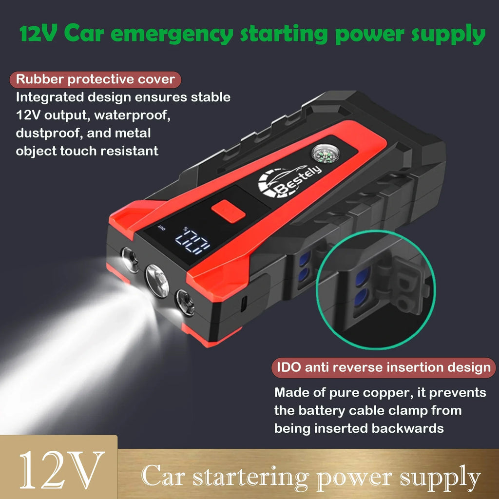 Jump Starter Power Bank 12V Booster for Car Start 3000A Battery Quick Charger Portable Auto Starting Device Powerbank Oasis Select