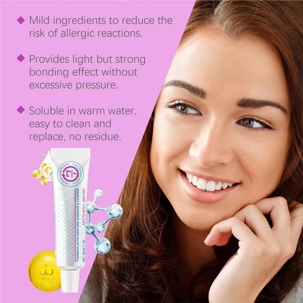 Long-Lasting Denture Adhesive Cream – Soft & Secure Hold
