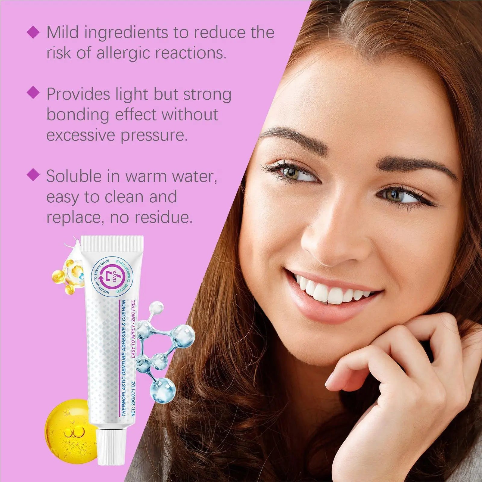 Long-Lasting Denture Adhesive Cream – Soft & Secure Hold