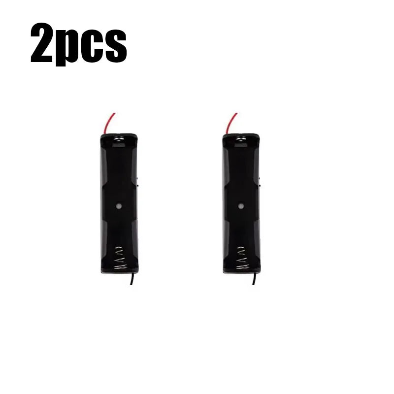 1/2pcs Black Plastic DIY Battery Storage Case Clip Holder Container 1 2 3 4 Slot 18650 Battery Storage Box Case Wire Lead Pin Oasis Select 2pcs-A