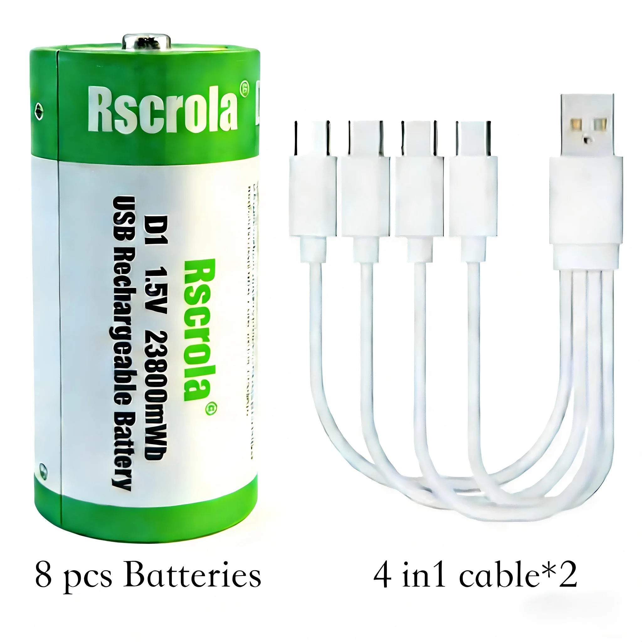 1.5V D Size /AA/AAA most popular USB Rechargeable battery series for Flashlights,Toys,Controllers,Clocks,Remote Controls Etc Oasis Select 8 PCS D1 Batteries