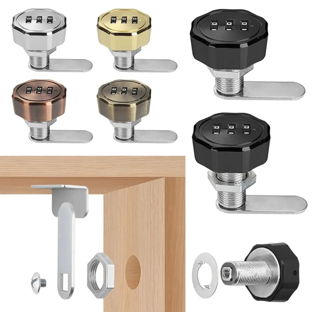 Cabinet Mailbox Password Locker 3 Digital Code Combination Lock Cupboard Drawer Password Locker Oasis Select
