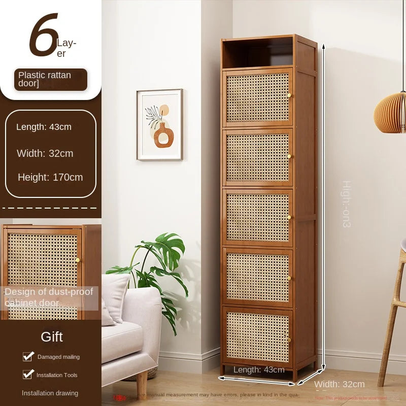 Bookcase with door, multi-layer storage rack, seam storage cabinet, living room display cabinet, bookshelf Oasis Select 43cmA