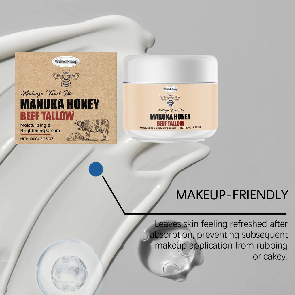 Manuka Honey Beef Tallow Face Cream – Moisturizer & Primer Face Moisturizer Cream Oasis Select