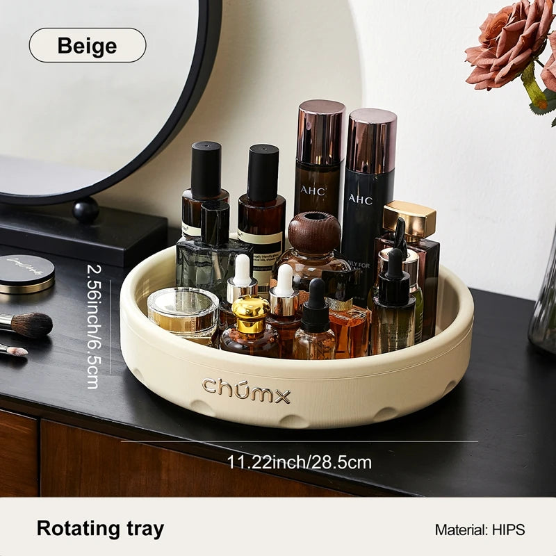 Desktop storage box, 360-degree rotating makeup organizer, perfect for bedrooms, living rooms, and bathrooms, stylish design Oasis Select WHITE