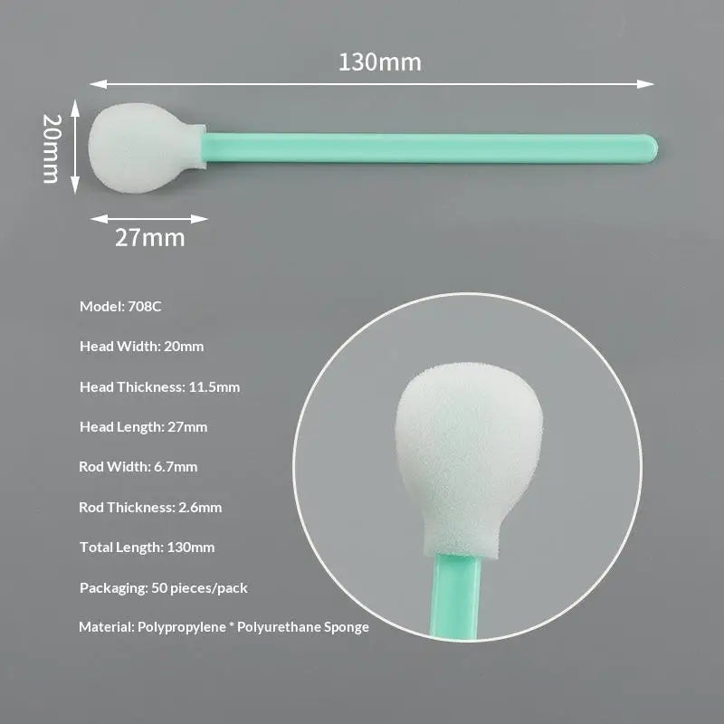 100-Pack Foam Swabs – Inkjet Printhead & Screen Cleaning Sticks