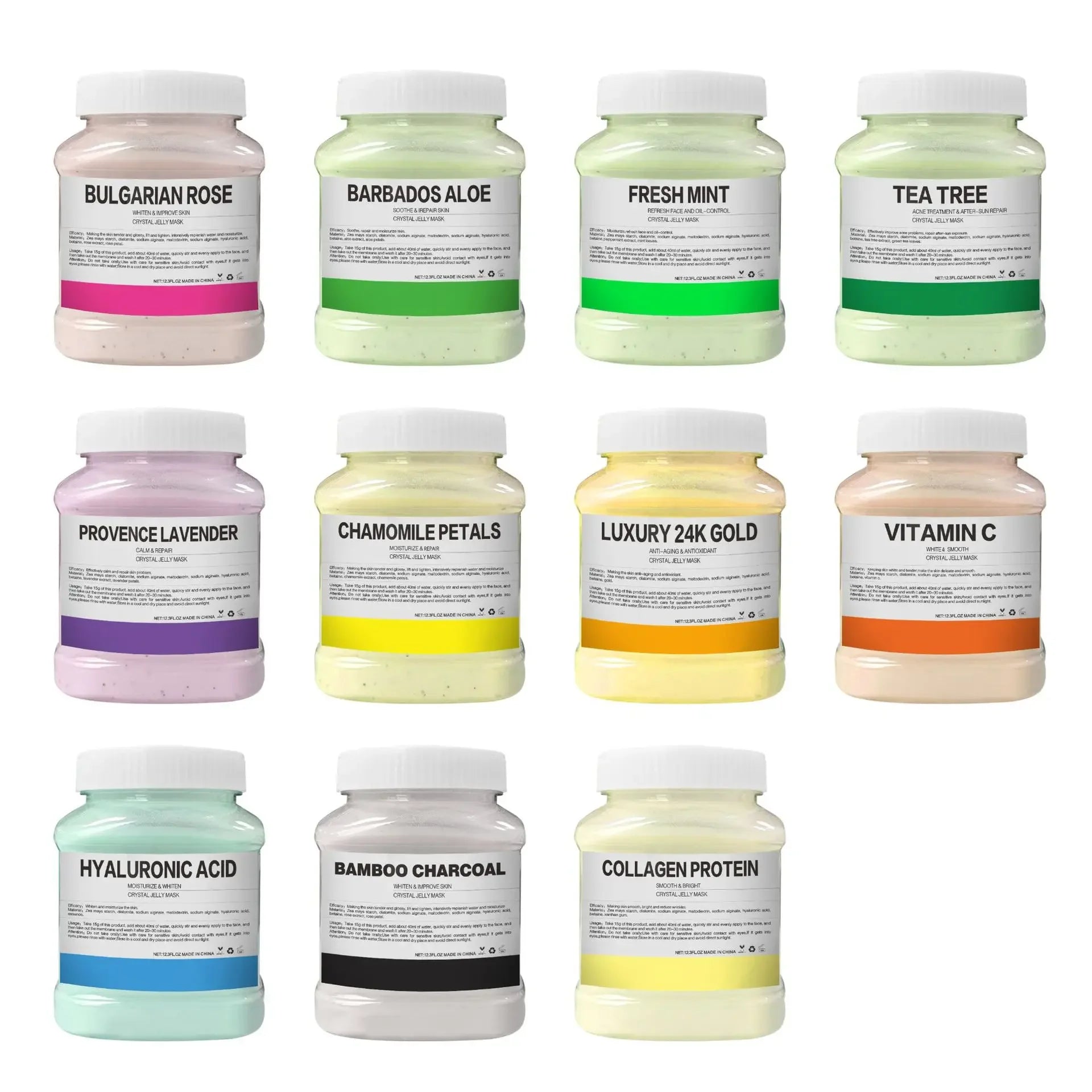 350g Hydrating 24K Gold Soft Mask Powder Rose Petal Crystal Jelly Mask Powder Skin Care Dropshipping Oasis Select