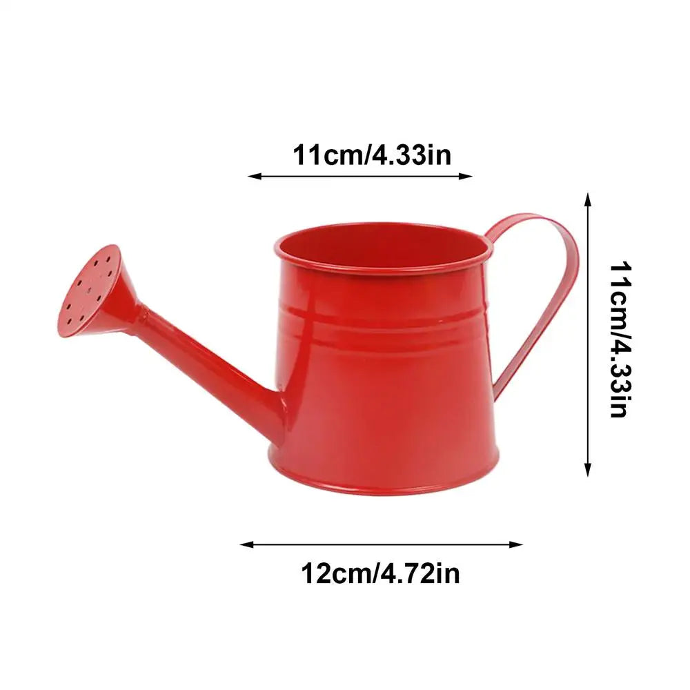 Small Watering Can For Indoor Plants 1L Long Spout Flower Watering Can Flower Arrangement Bucket Metal Planter Pot For Garden Oasis Select Red