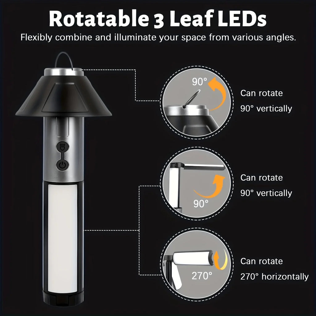 2-in-1 LED Camping Lantern & Zoom Flashlight | Rechargeable