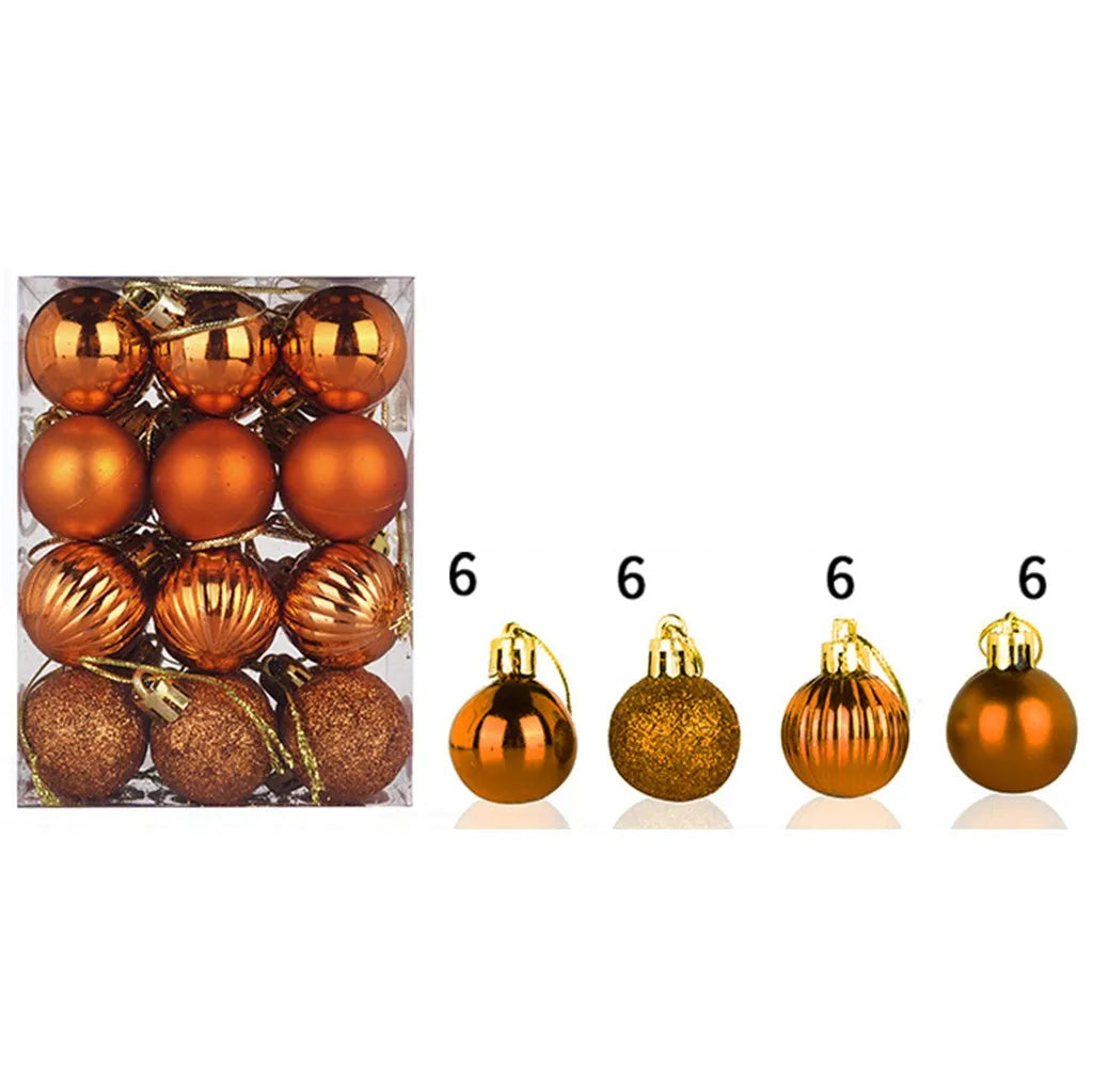 30mm Christmas Xmas Tree Ball Bauble Hanging Home Party Ornament Decor 24pc Tree Decoration Balls Xmas Party Hanging Pendant Oasis Select H 3cm