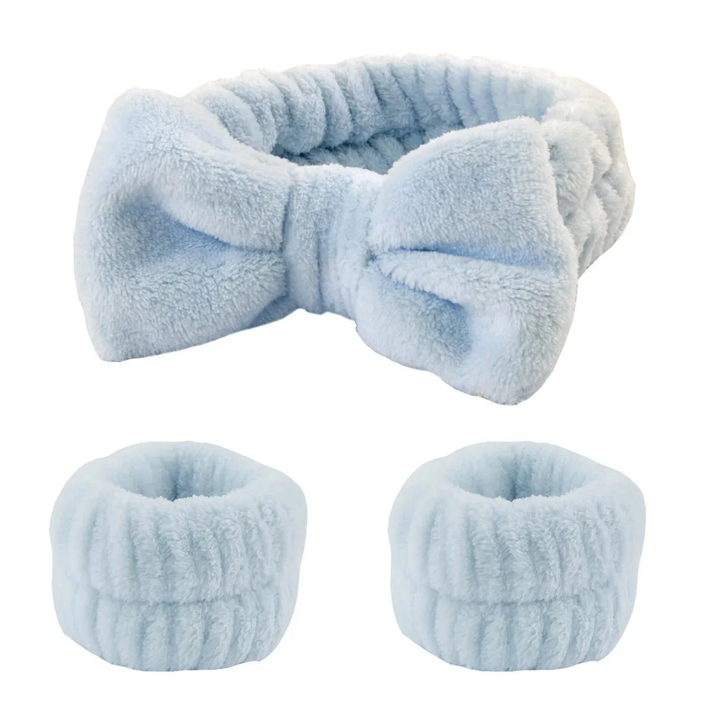 Wash Face Headbands Women Coral Fleece Hair Bands Cuff Waterproof