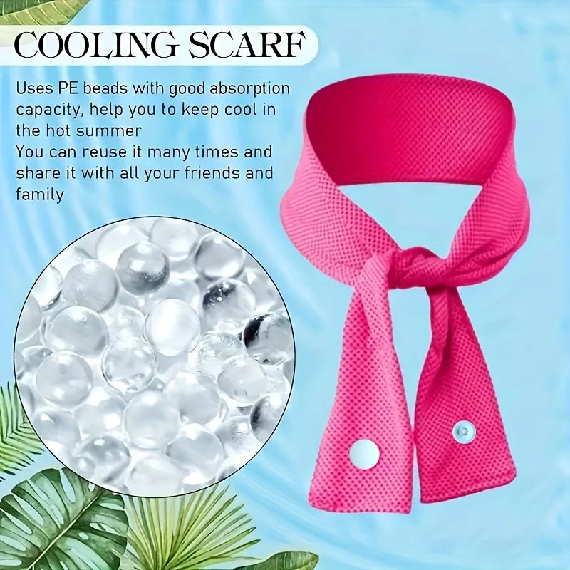 Cooling Ice Scarf, Ice Scarf, Sweat Wipe, Outdoor Ice Belt Sports Headscarf Cooling Ice Scarf Oasis Select Red
